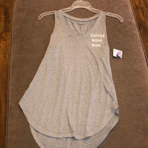 NWT Grey and White Printed Tank Top XSmall